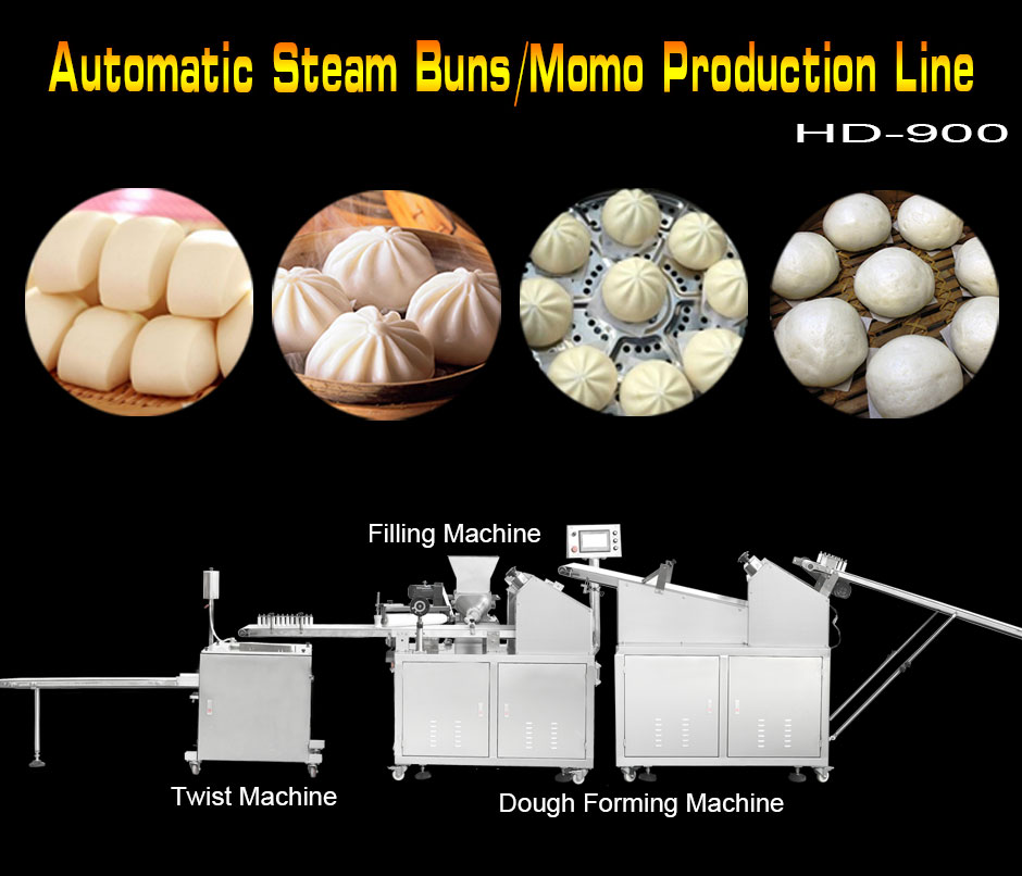 HD-900 Automatic Steam Buns/Momo Production Line